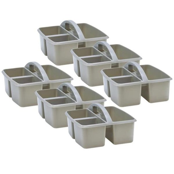 Teacher Created Resources Teacher Created Resources TCR20441-6 Plastic Storage Caddy; Gray - Pack of 6 TCR20441-6